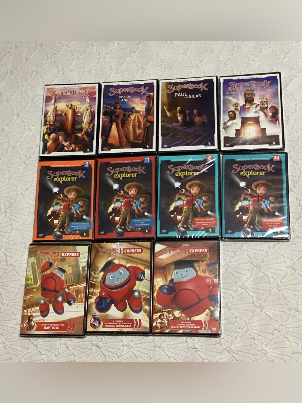 11 Super Book Christian DVD’s Sealed